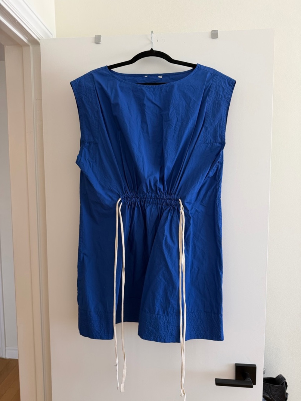 Banana republic Women's Blue Drawstring Waist Sleeveless Dress